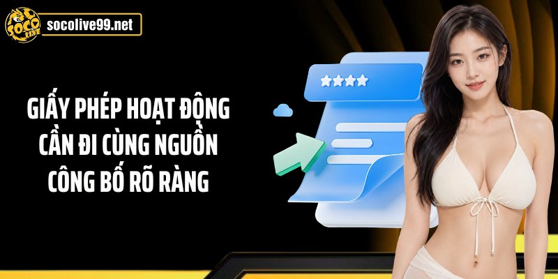 Giấy phép hoạt động cần đi cùng nguồn công bố rõ ràng